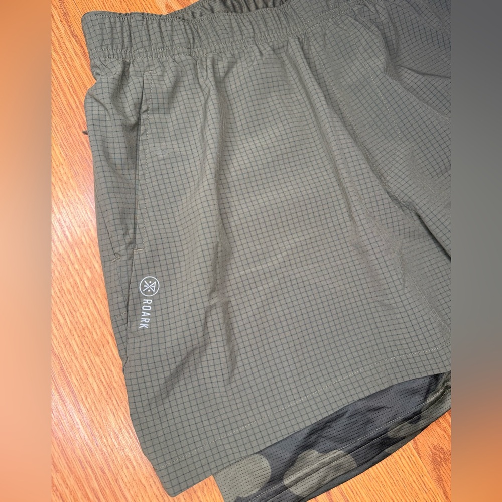Roark Magnetic Dark Olive Athletic Shorts - Picture 2 of 5